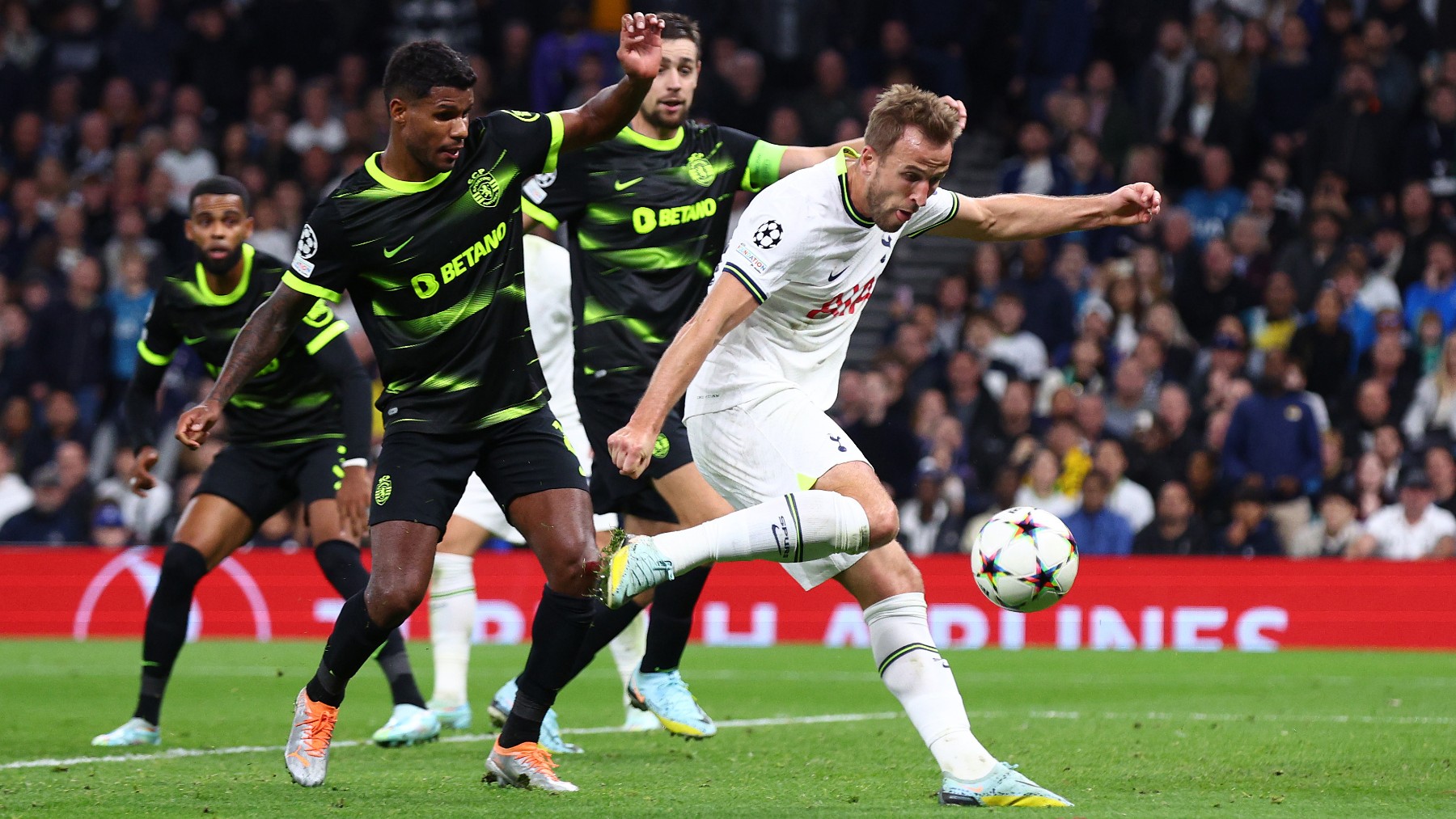 Harry Kane, en el partido ante el Sporting. (Getty)