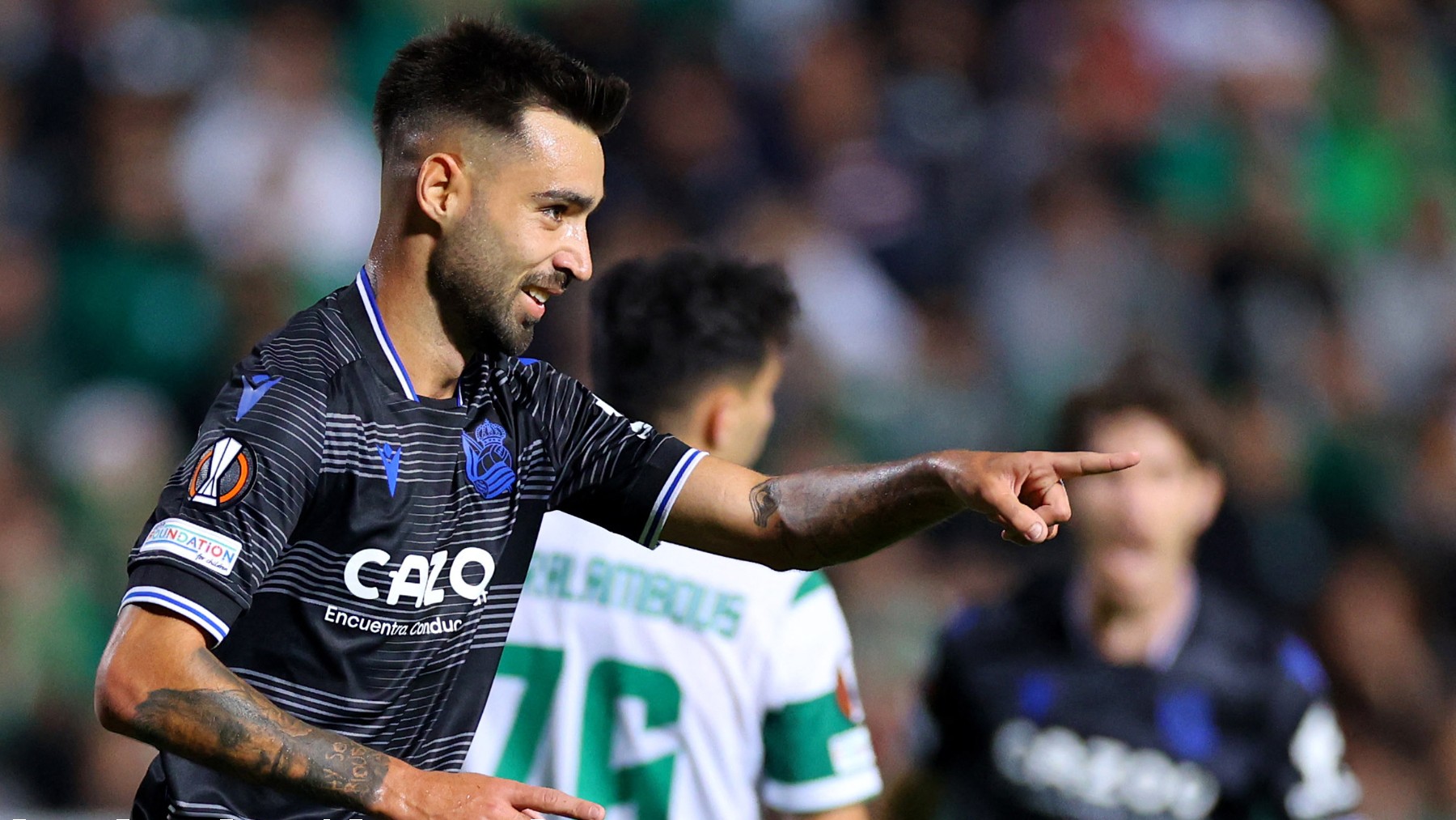 Brais Méndez celebra su gol ante el Omonia. (AFP)