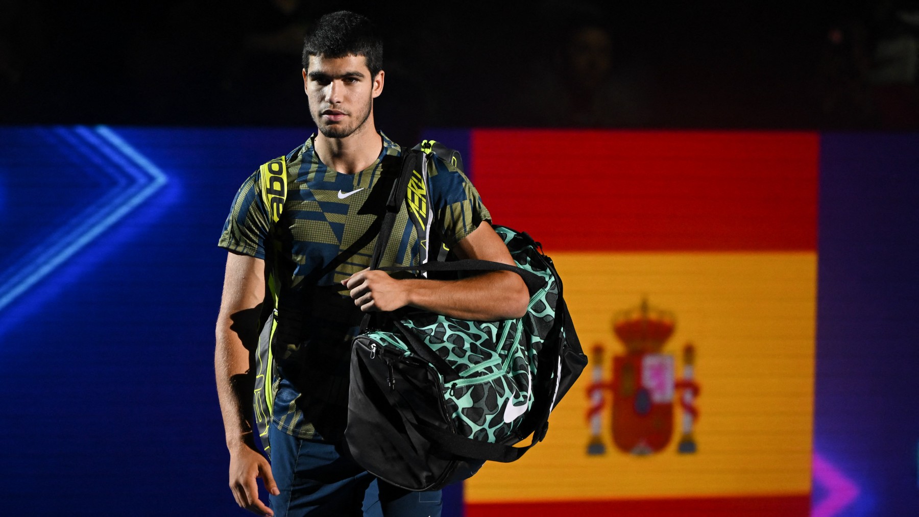 Carlos Alcaraz, en su presentación en el torneo de Basilea. (AFP)