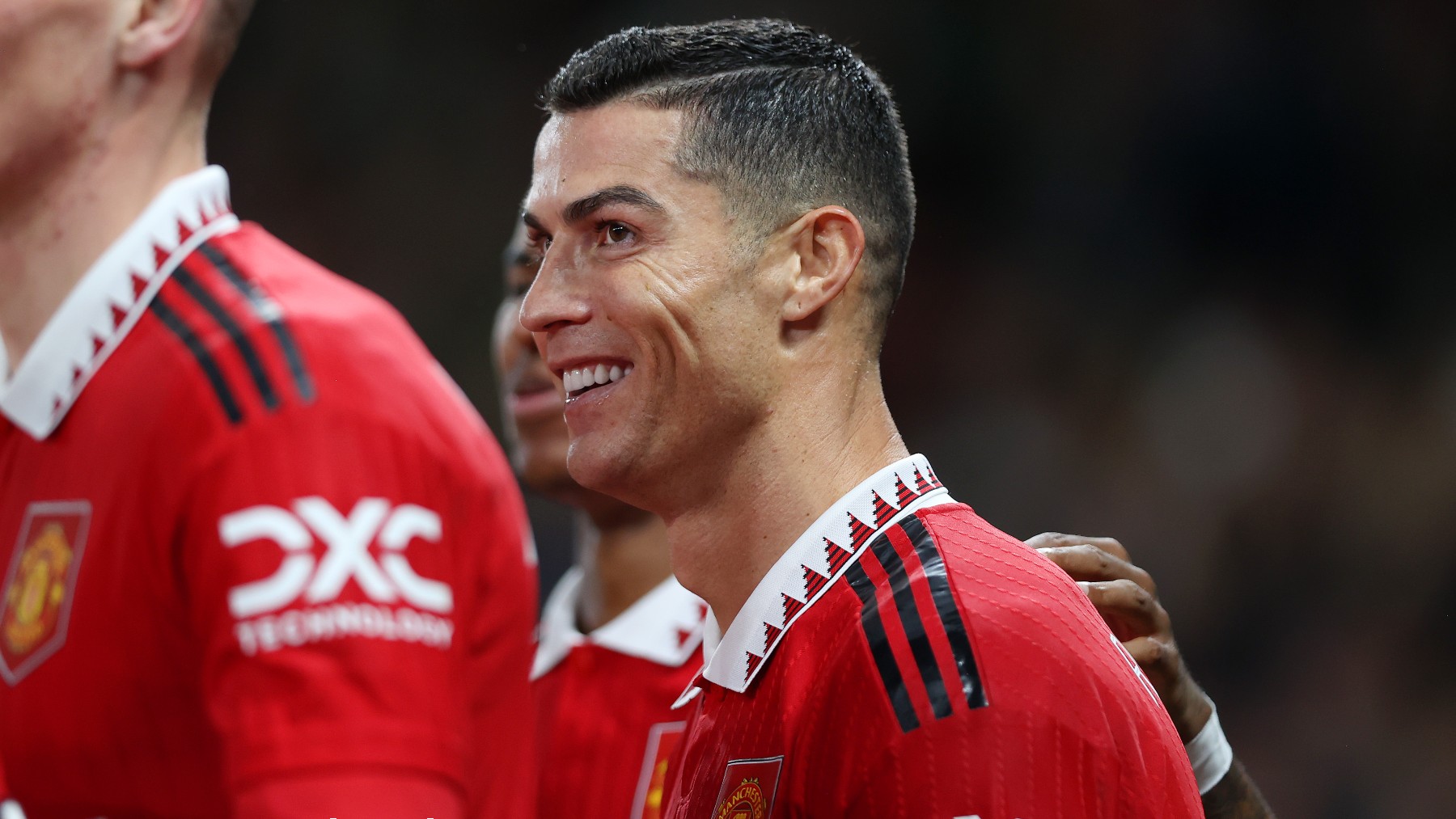 Cristiano Ronaldo, sonríe tras marcar al Sheriff. (Getty)