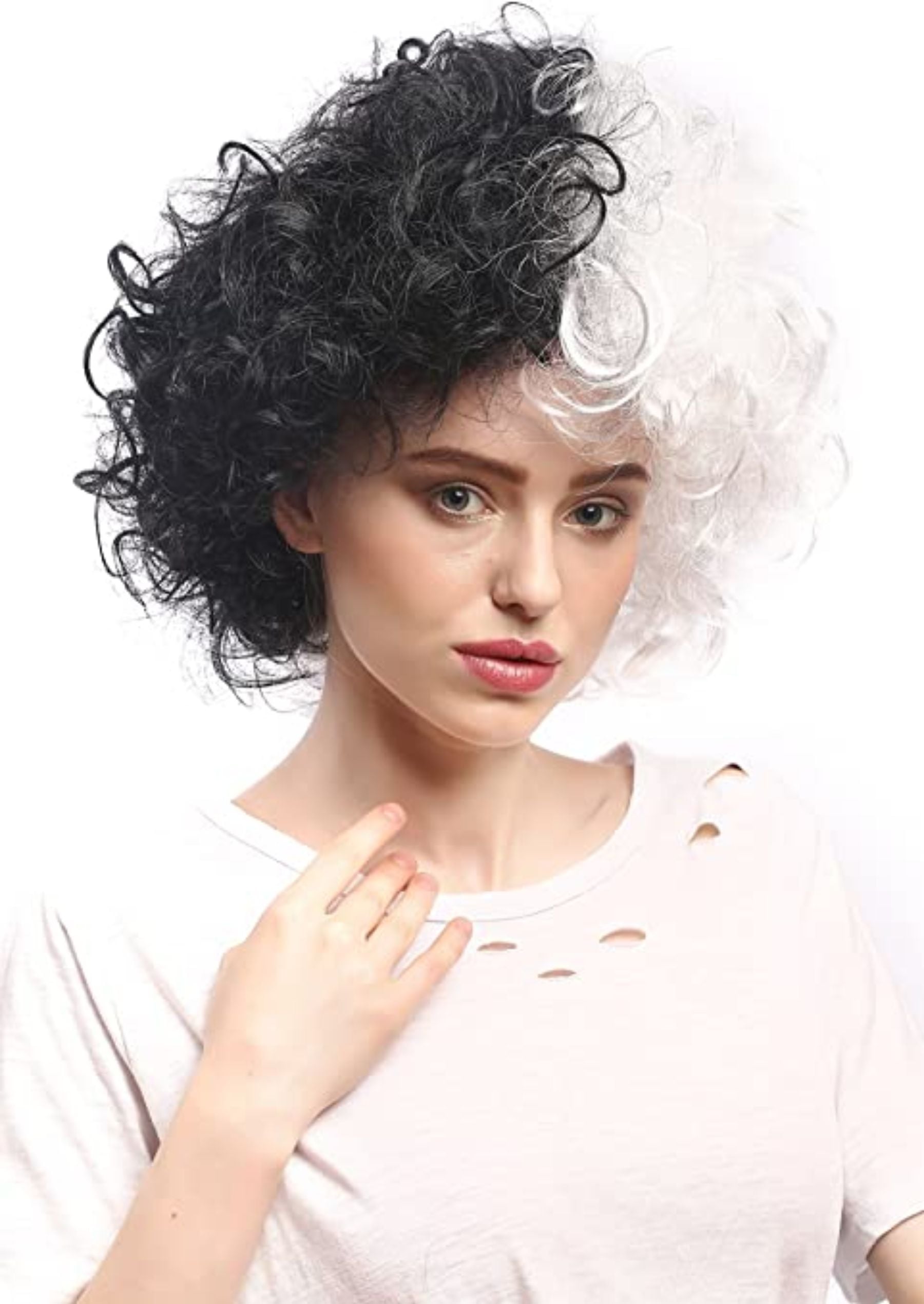 Peluca Barroca Gótica Negra De Smiffys - Accesorio Para Disfraces De Halloween Y Fiestas Temáticas, Talla Única