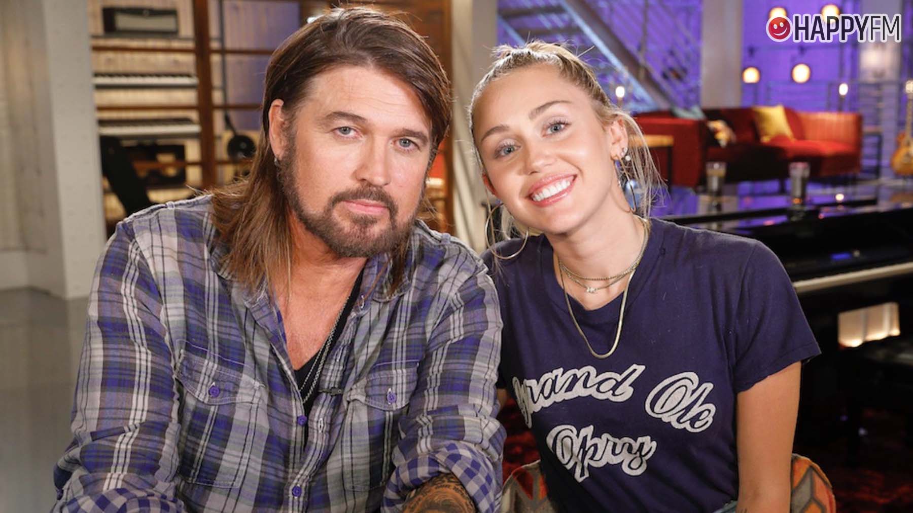 Miley Cyrus y Billy Ray Cyrus.