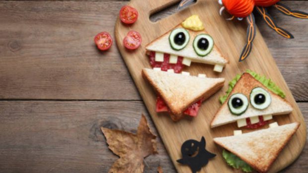 Receta de sándwiches terroríficos para Halloween