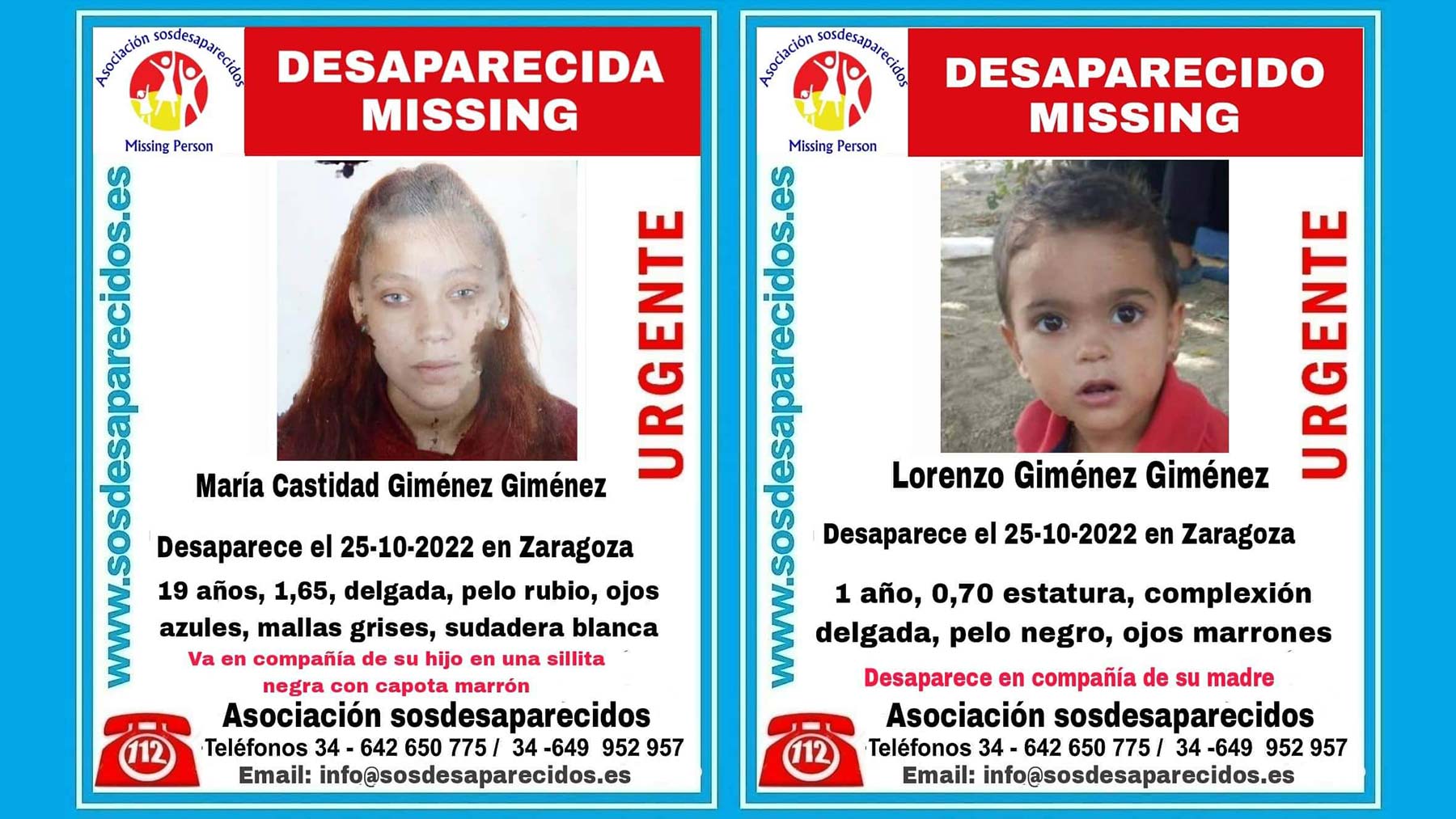 Madre e hijo desaparecidos en Zaragoza