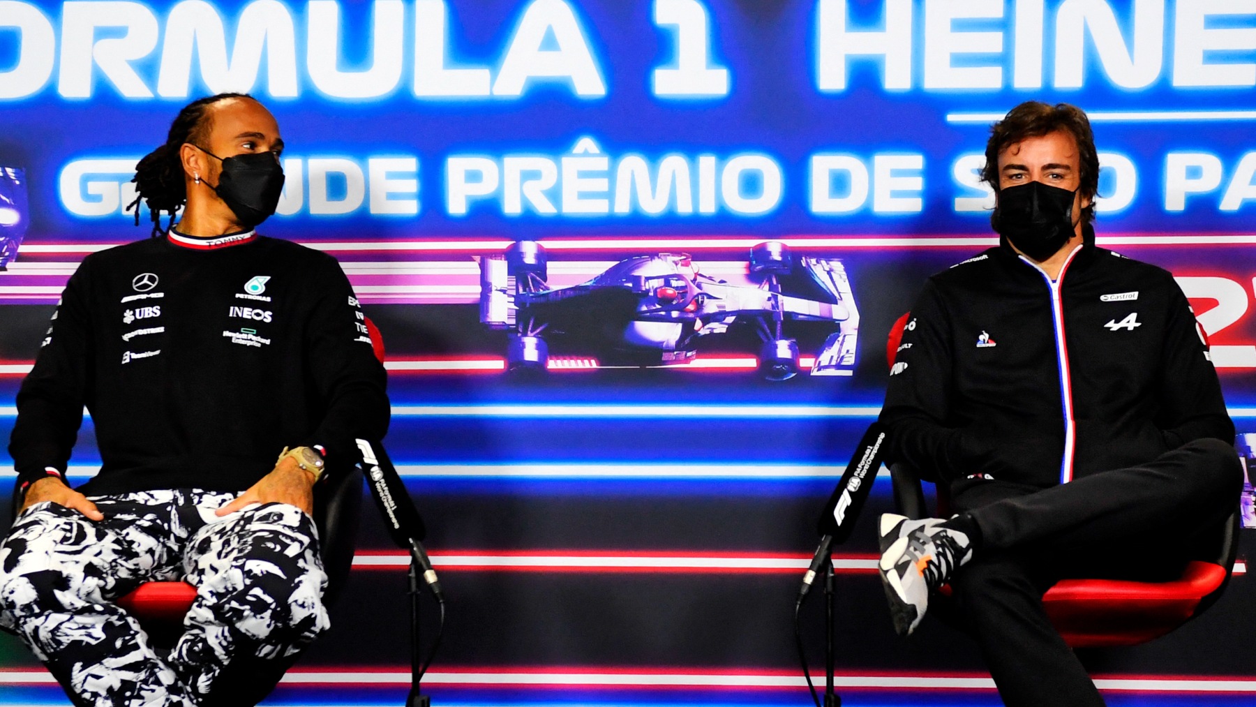 Lewis Hamilton y Fernando Alonso. (Getty)