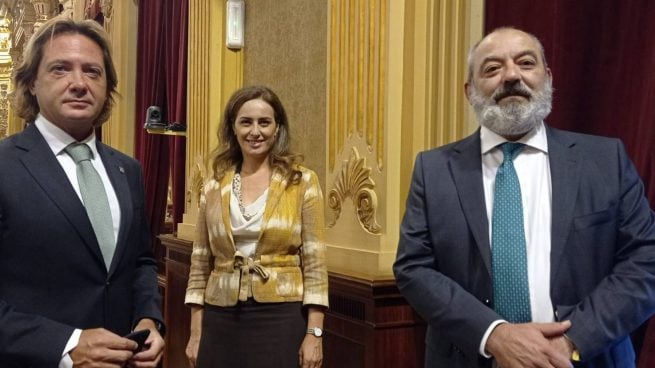 Los diputados de Vox en el Parlament balear.