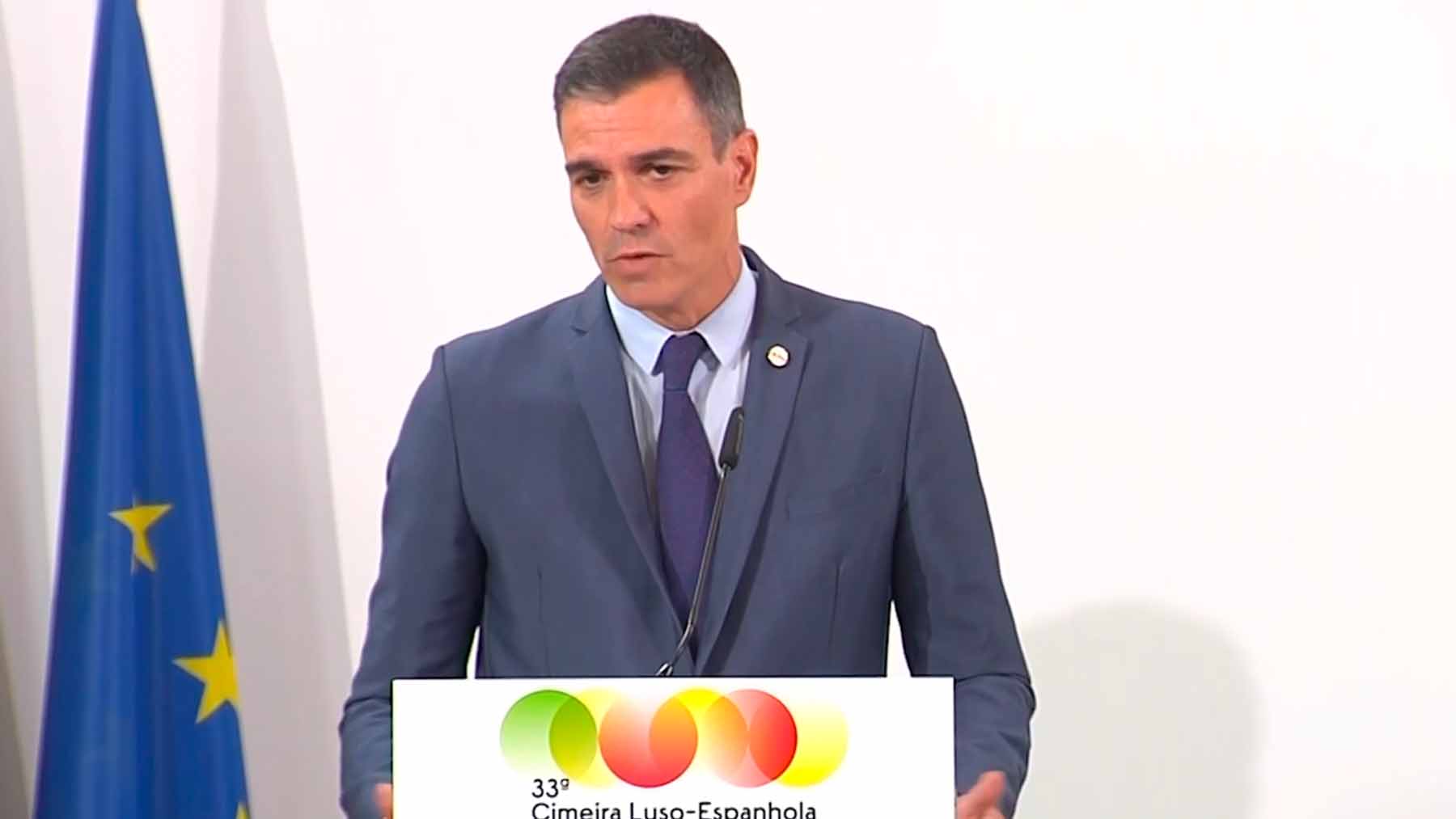 Pedro Sánchez en rueda de prensa.