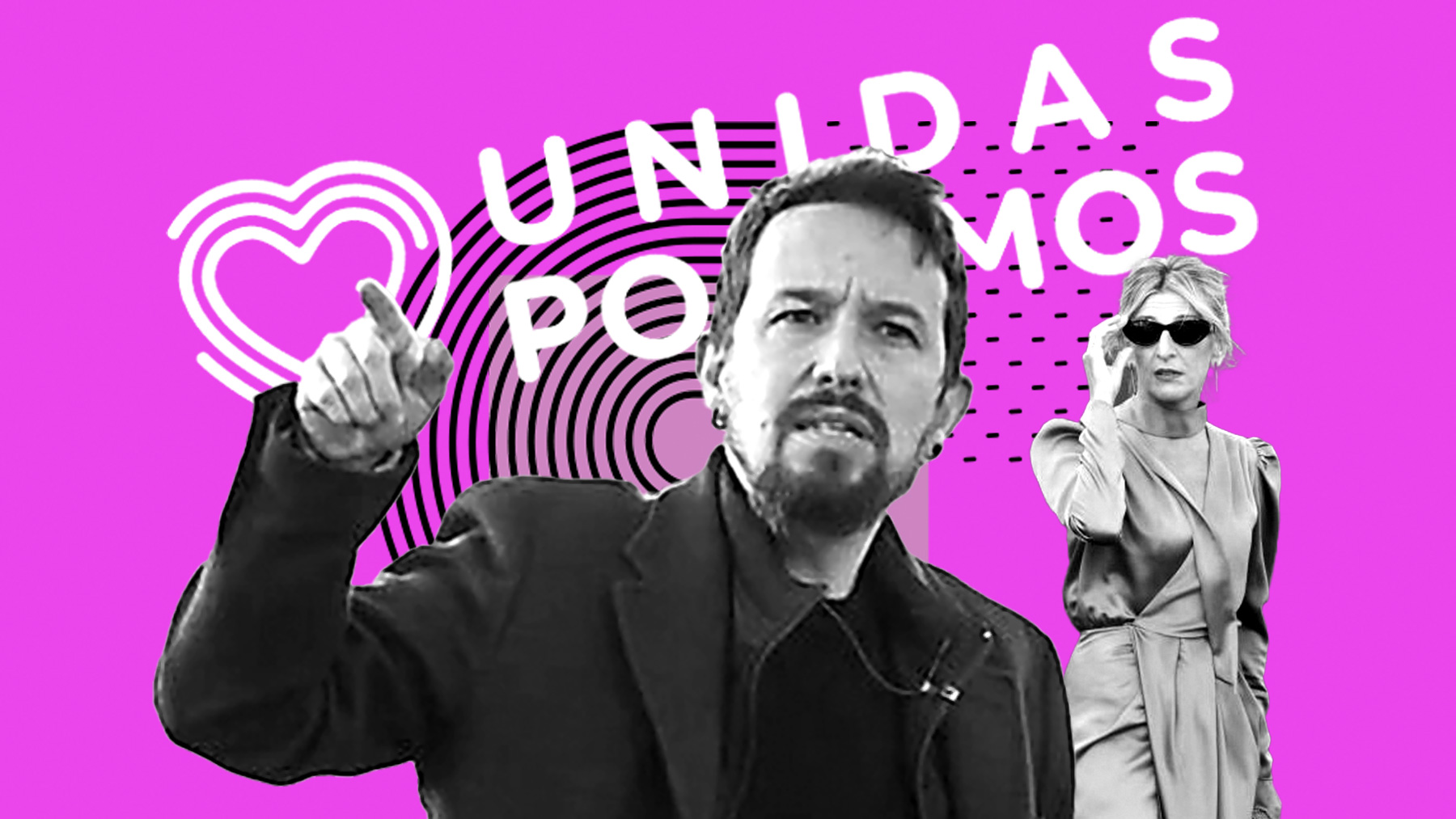 Pablo Iglesias junto a Yolanda Díaz.