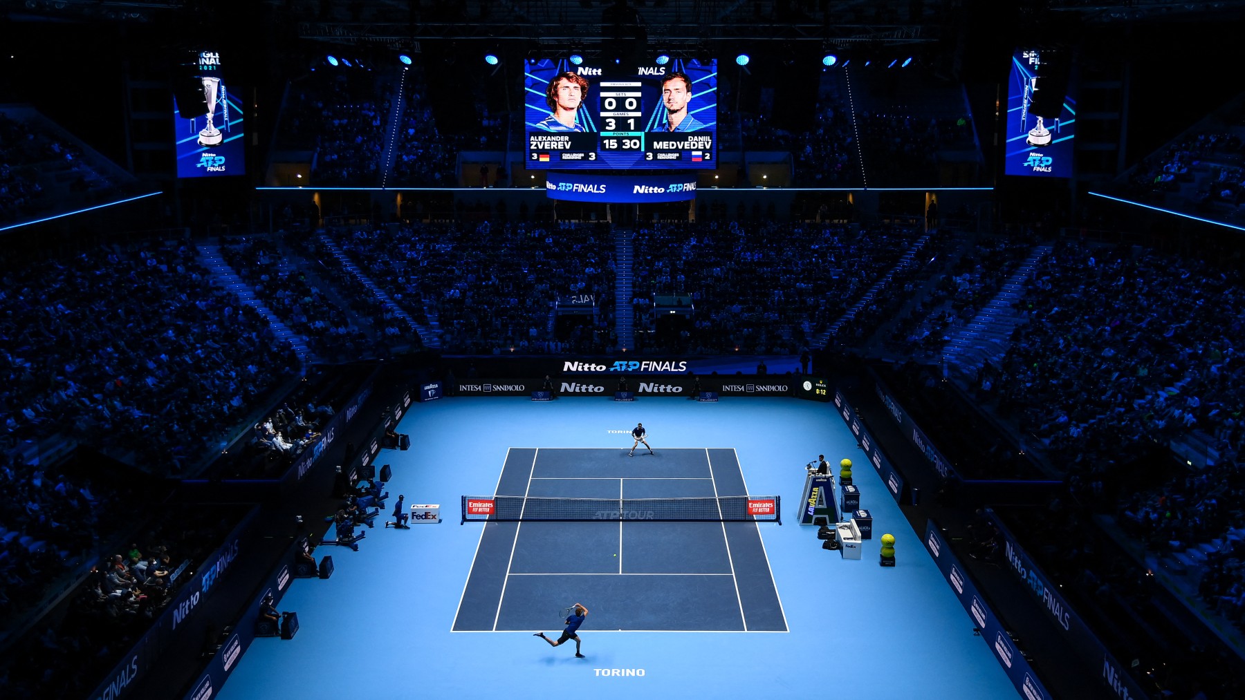 Imagen aérea del Alpitour de Turín, sede de las ATP Finals. (AFP)