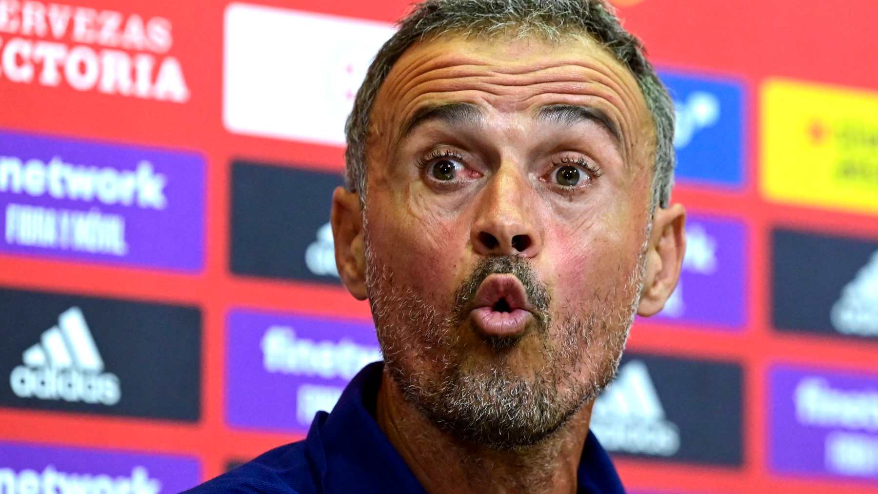 Luis Enrique, en una rueda de prensa. (AFP)