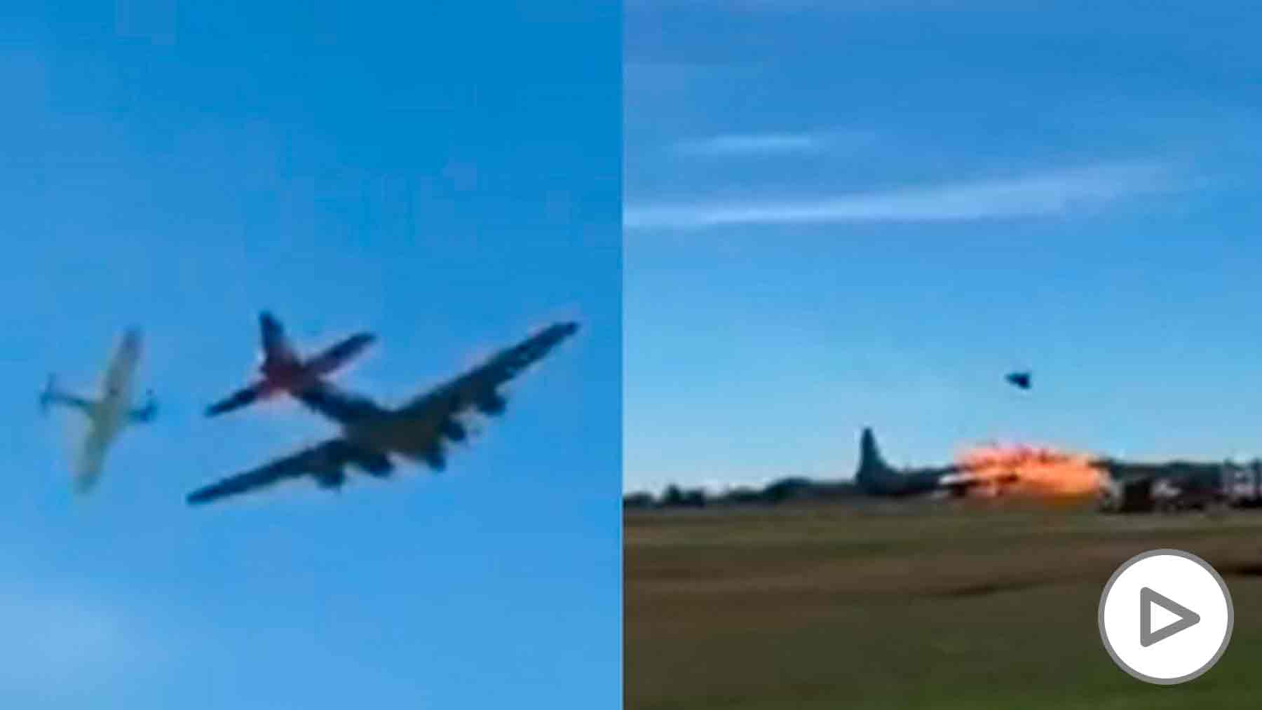 Dallas dos aviones se estrellan durante una exhibición aérea Dallas dos aviones se estrellan durante una exhibición aérea