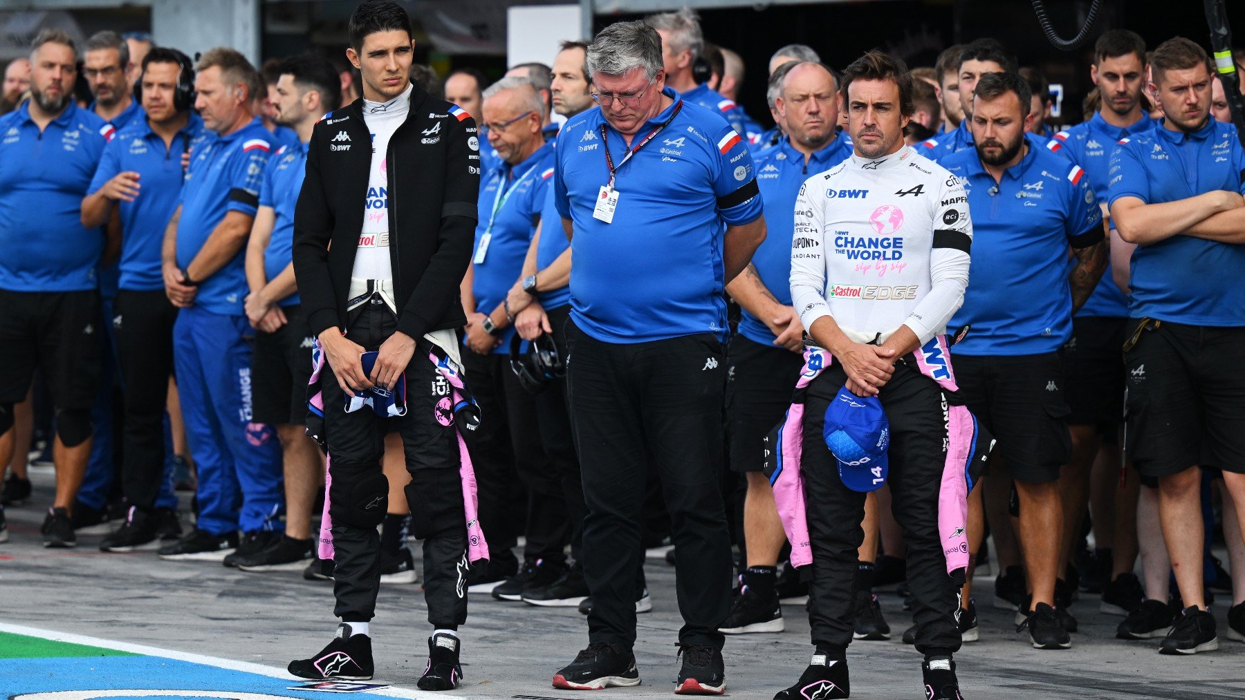 Alonso y Ocon. (Getty)