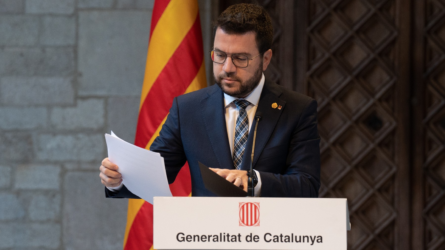 El presidente de la Generalitat de Cataluña Pere Aragonés en una imagen de archivo.