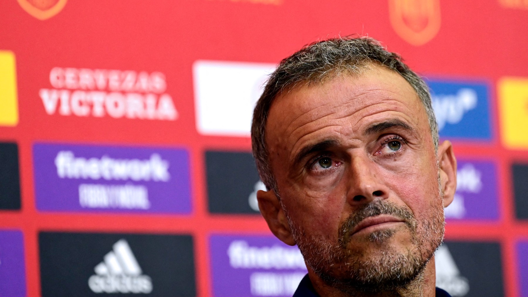 Luis Enrique, durante una rueda de prensa. (AFP)