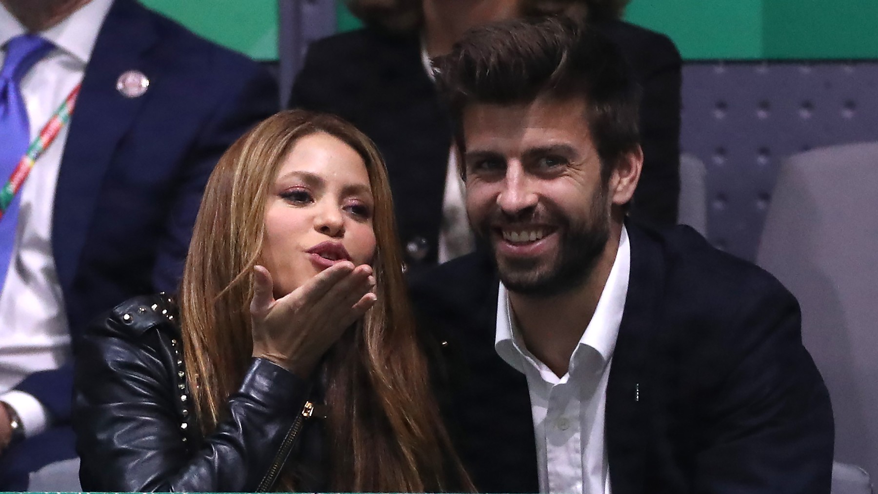 Shakira y Piqué, en la Copa Davis. (Getty)