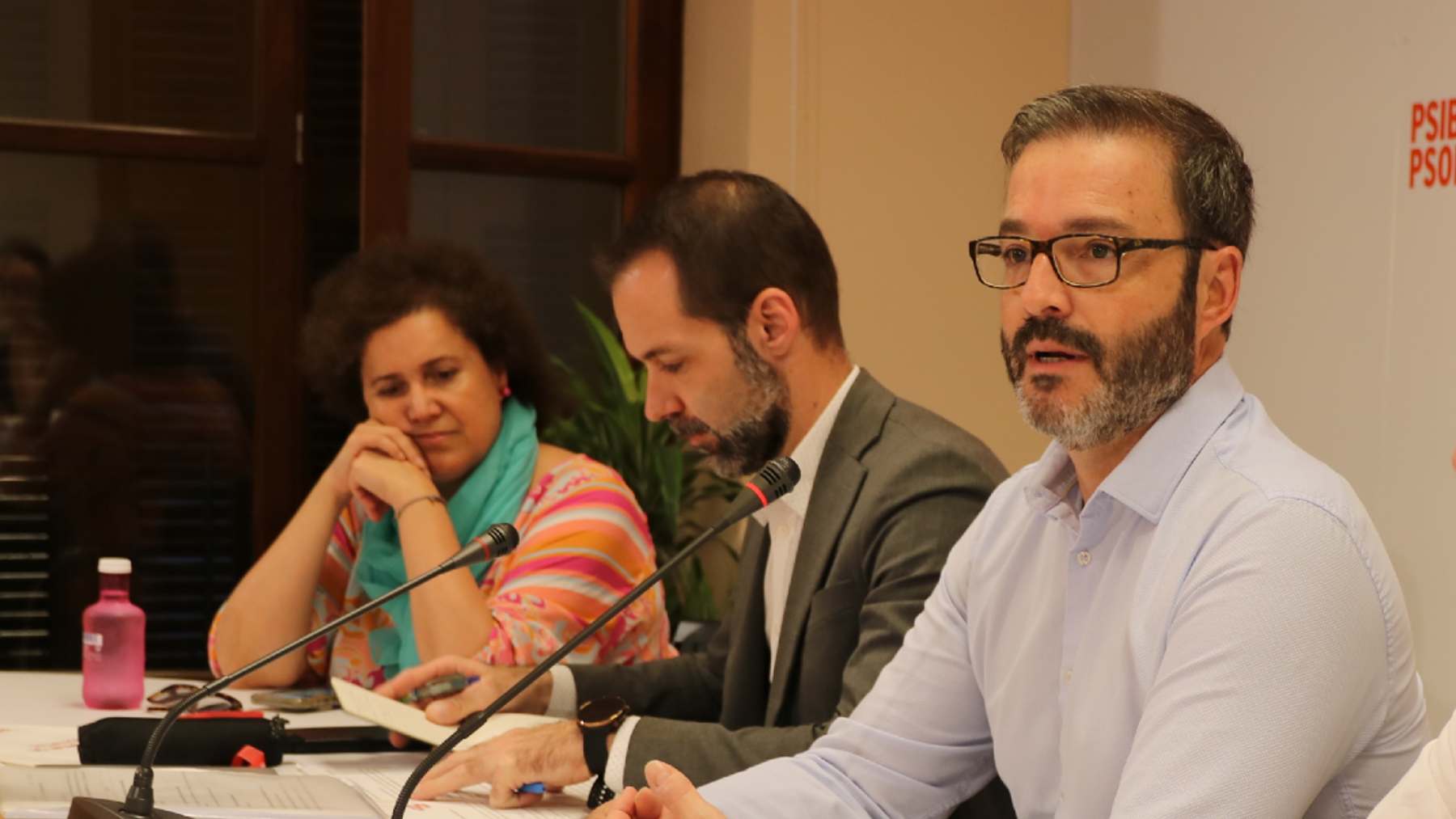 El alcalde socialista de Palma, José Hila, en una reunión de la Ejecutiva del PSOE de Palma.