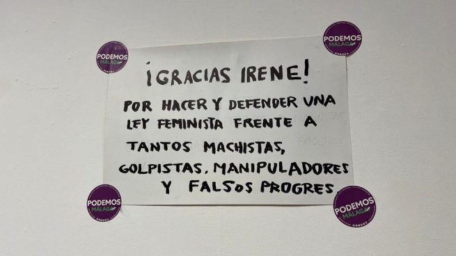 Cartel de Podemos Málaga.