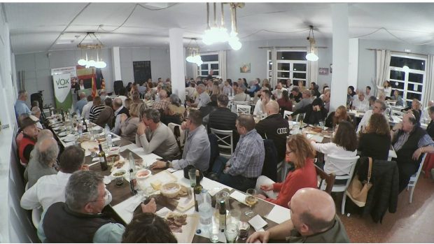 Cena de los militantes de Vox en Calvià celebrada este fin de semana. 