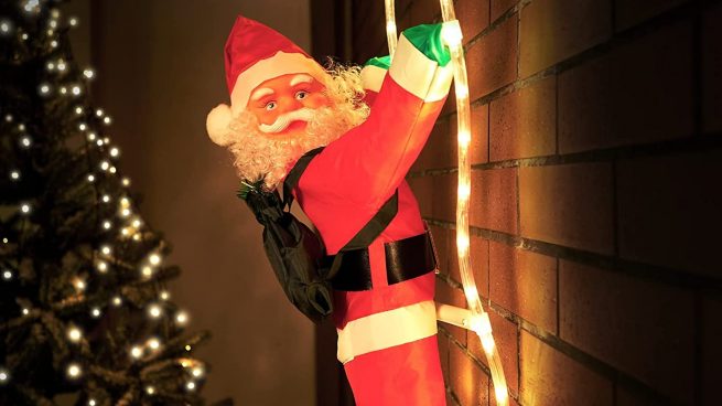 4 adornos de Papá Noel para colgar de tu ventana