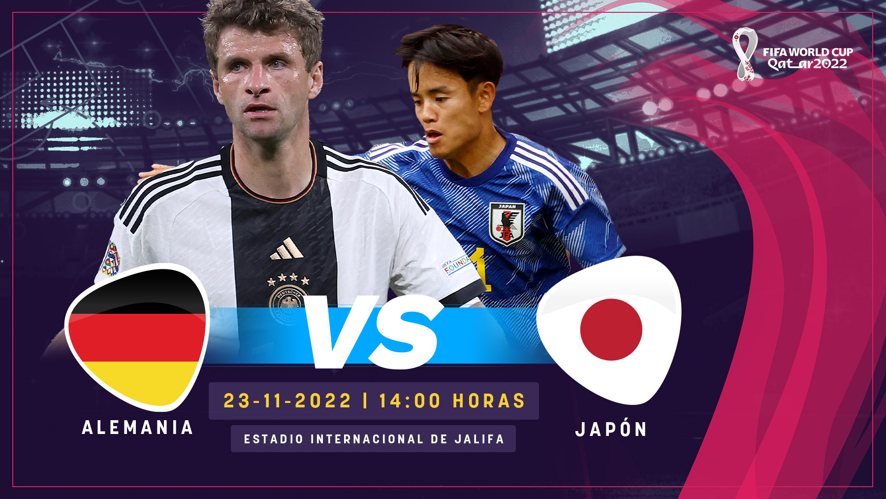 Alemania y Japón previa del partido de hoy, miércoles.