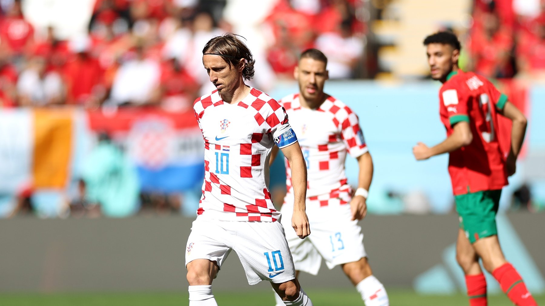 Modric en el Croacia – Marruecos. (Getty)