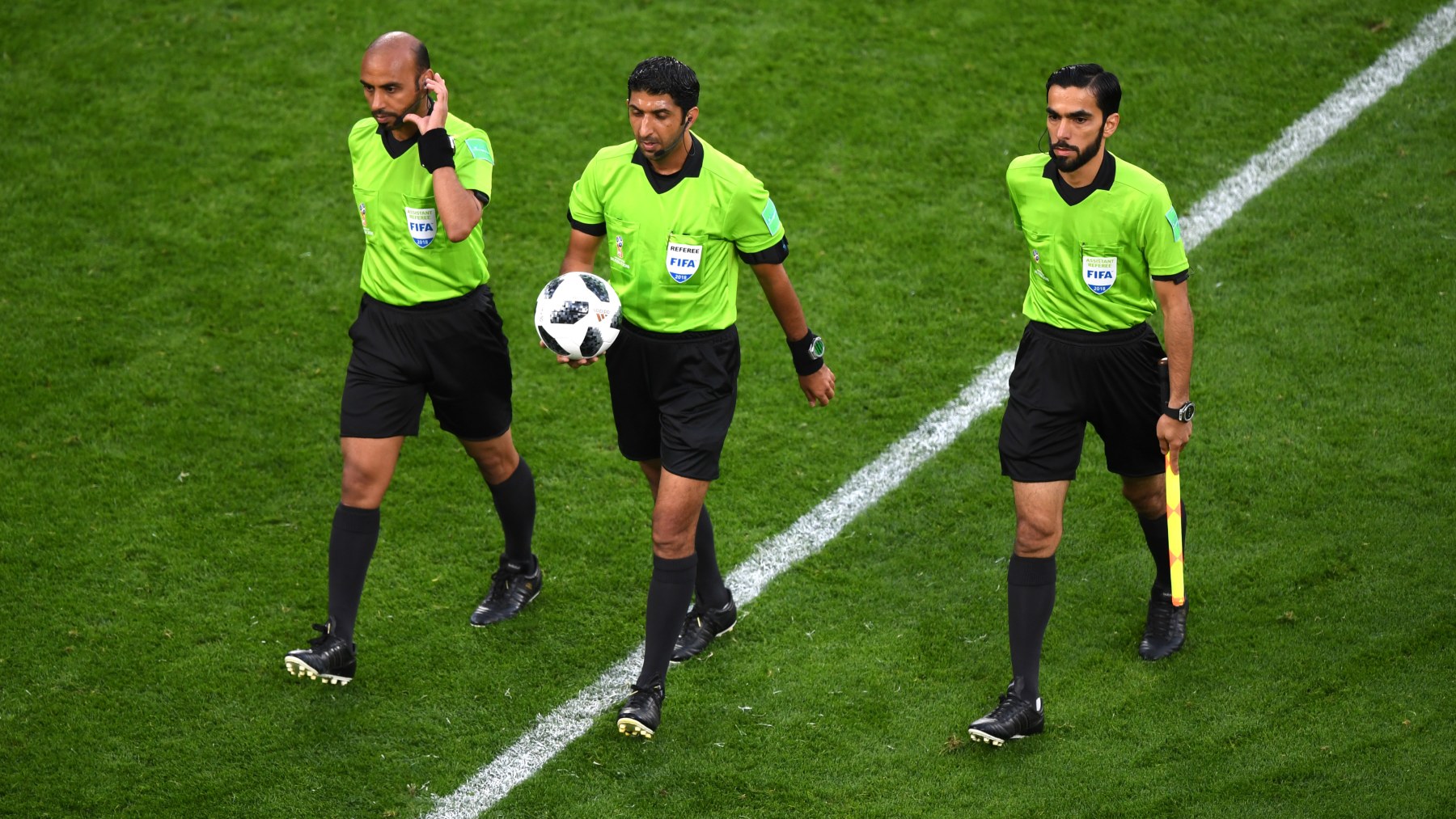 Mohammed Abdulla Mohammed, árbitro del España-Costa Rica, en un partido del Mundial 2018. (Getty)