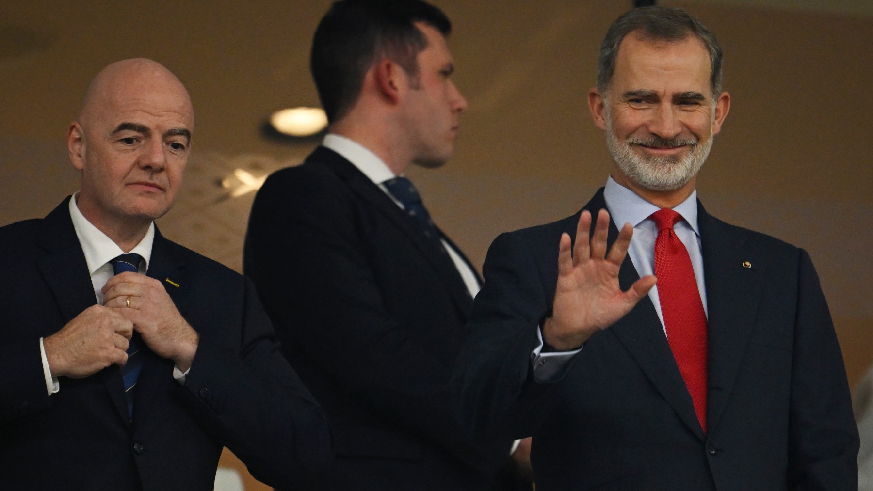 El Rey Felipe VI, en el España-Costa Rica. (Getty)