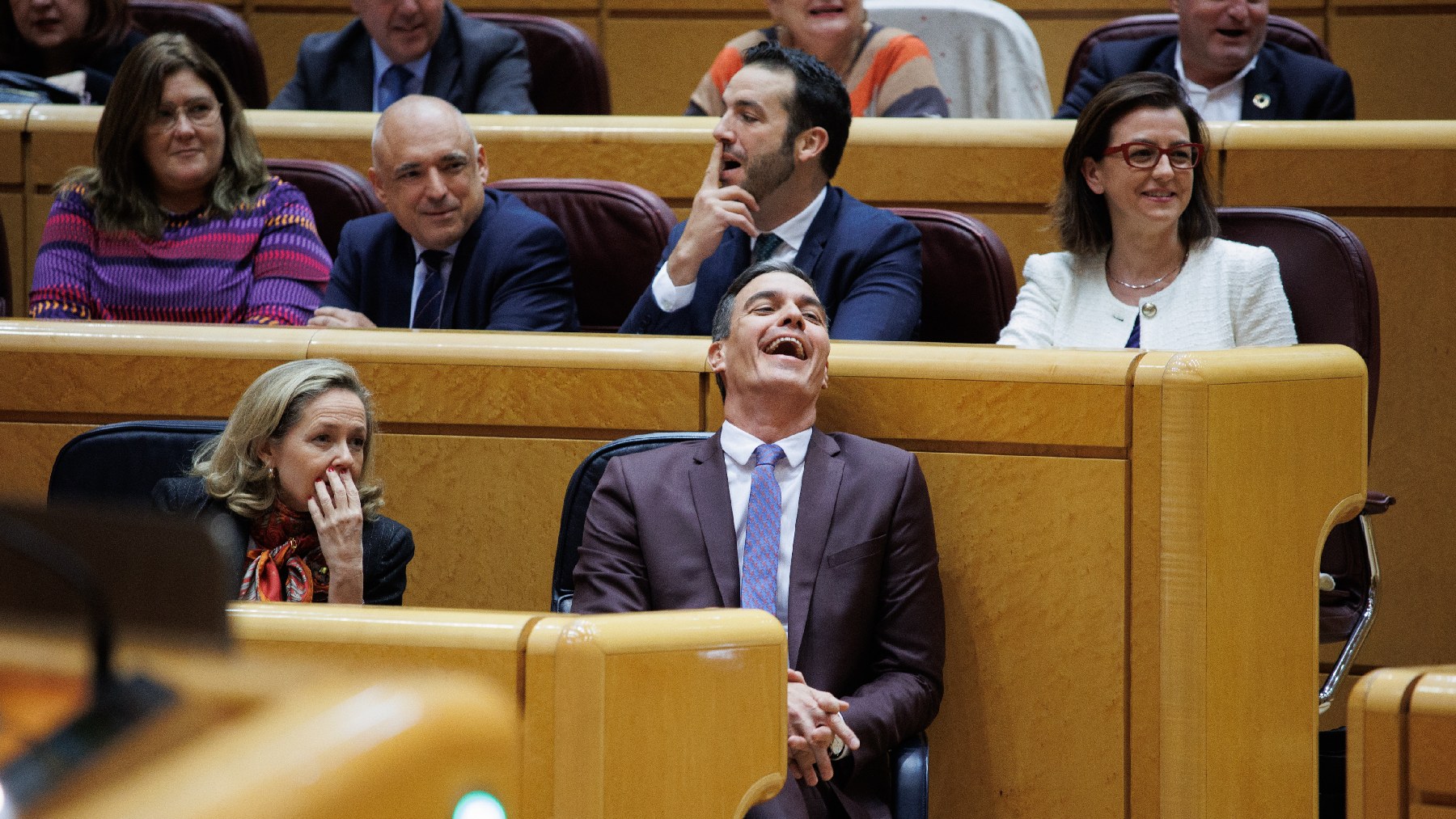 Pedro Sánchez en el Senado. (Foto: EP)