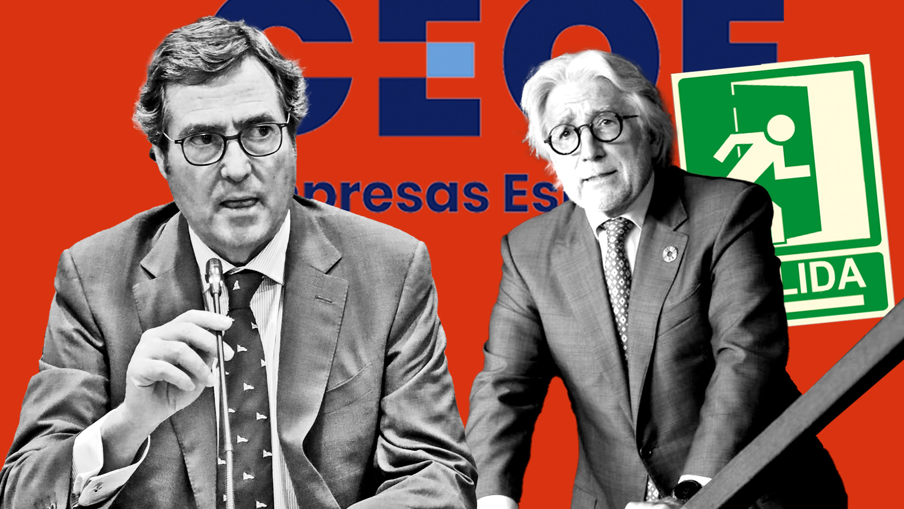 Antonio Garamendi, presidente de CEOE, y Josep Sánchez Llibre, de Foment del Treball.