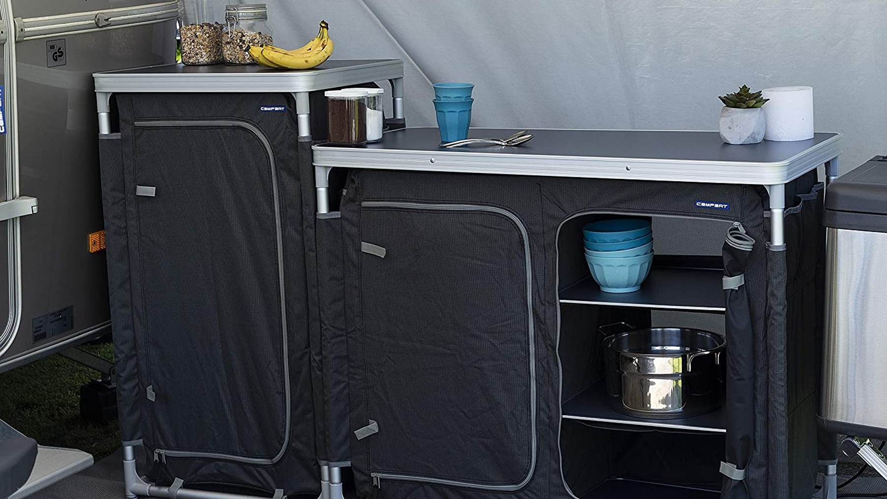 VidaCampista.com - Tienda Camping-Caravaning - Las soluciones más prácticas  al mejor precio, mueble cocina Midland en aluminio con fregadero,  resistente y fácil de montar, descubre más en nuestra web