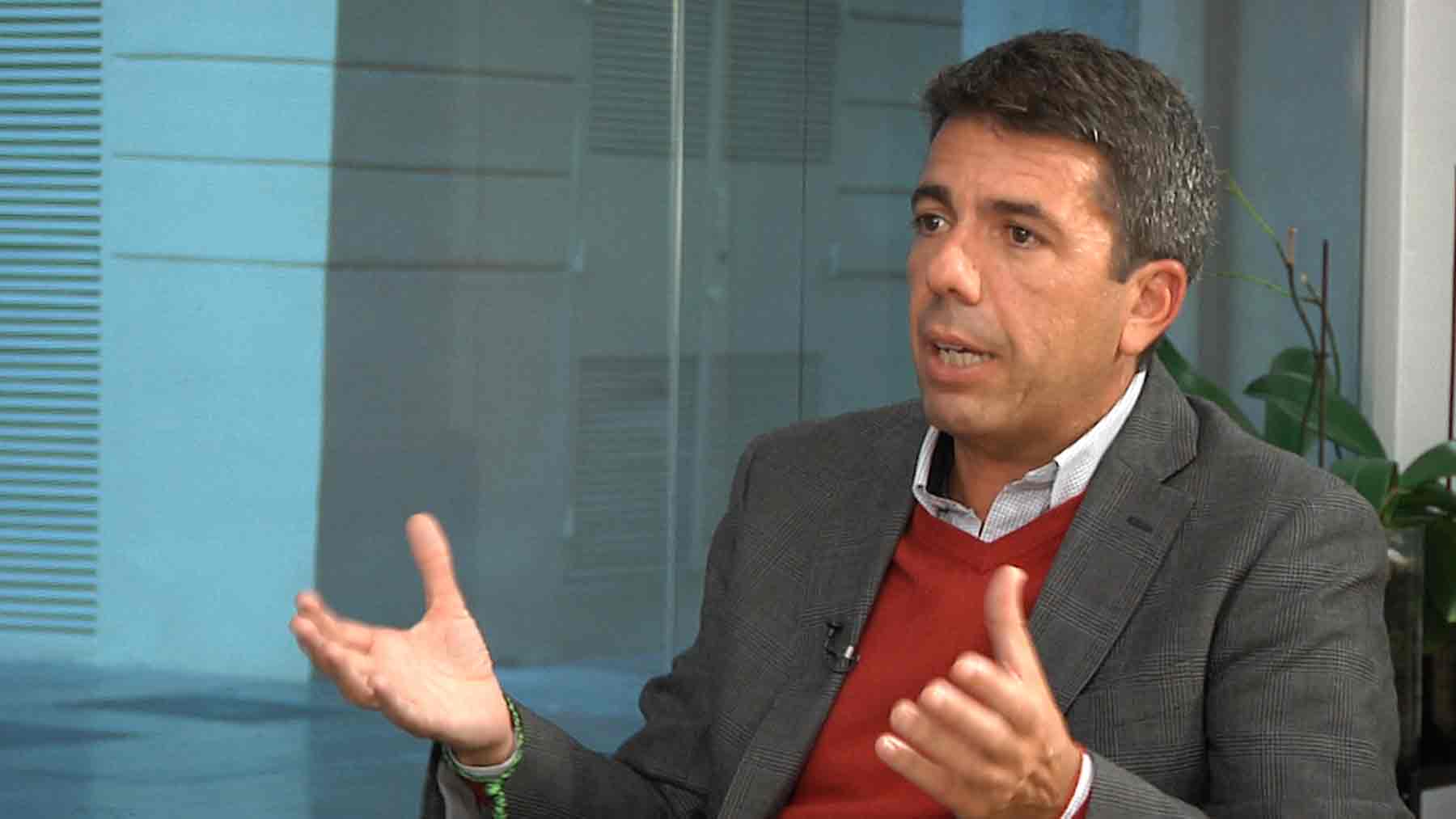 Carlos Mazón, durante la entrevista.