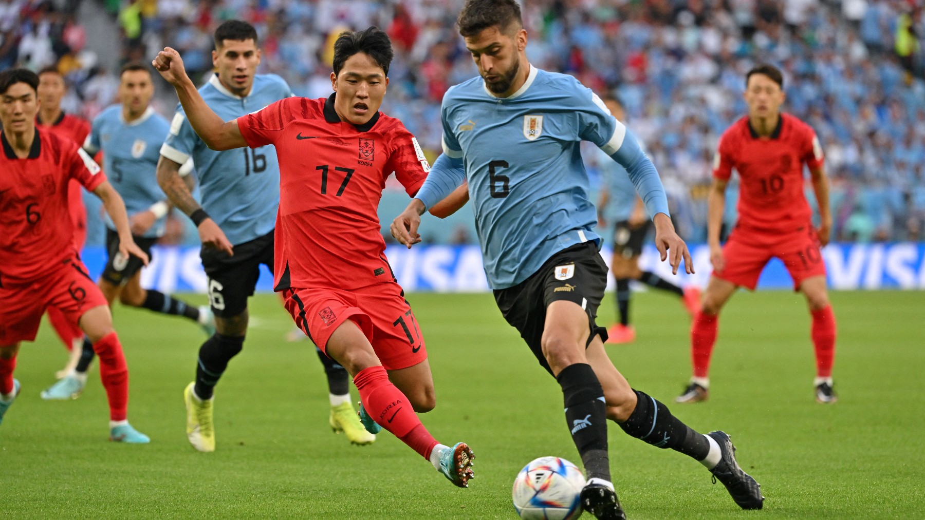 Uruguay-Corea del Sur, en directo. (Getty)