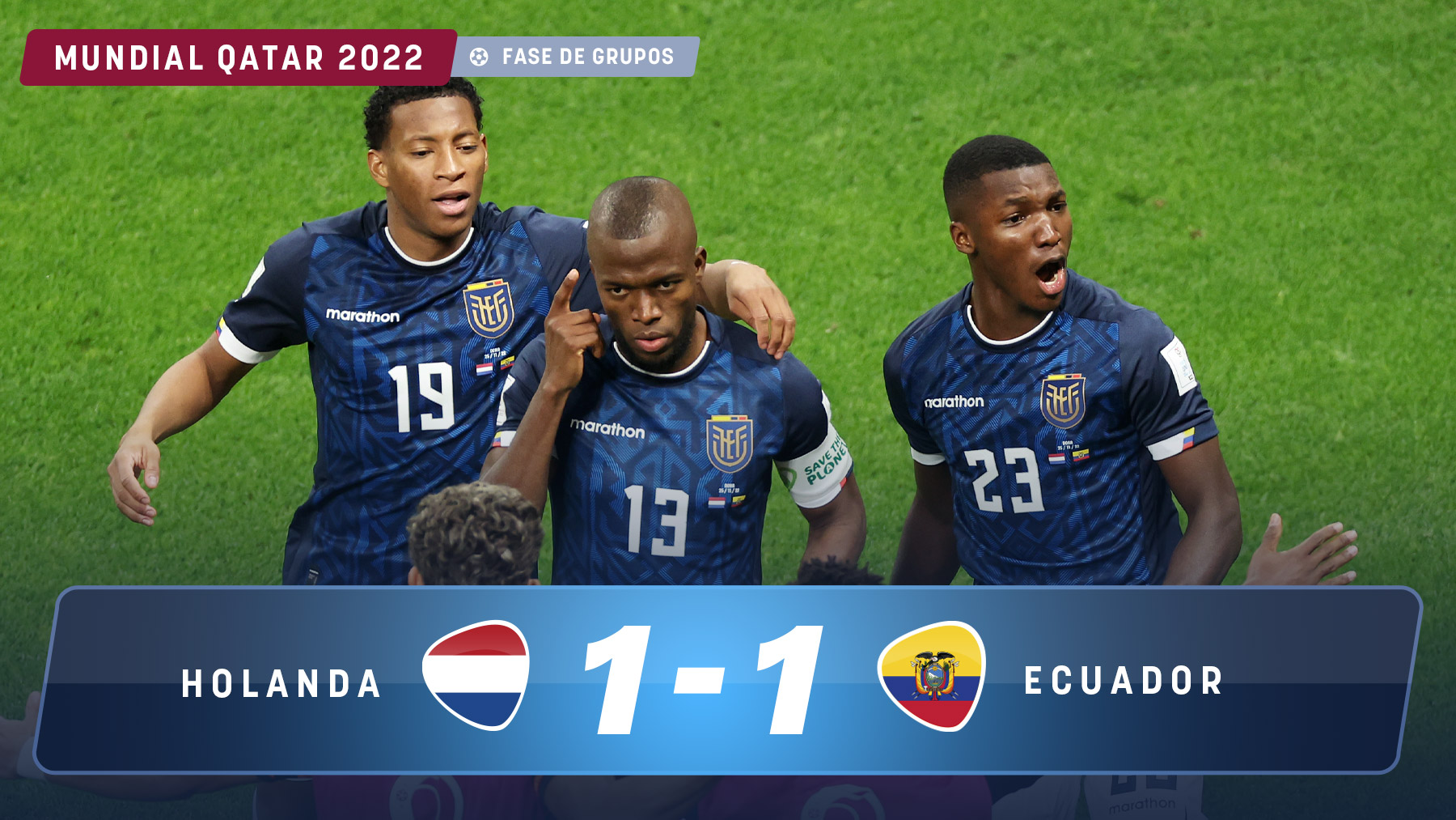Holanda y Ecuador empataron en el Mundial.