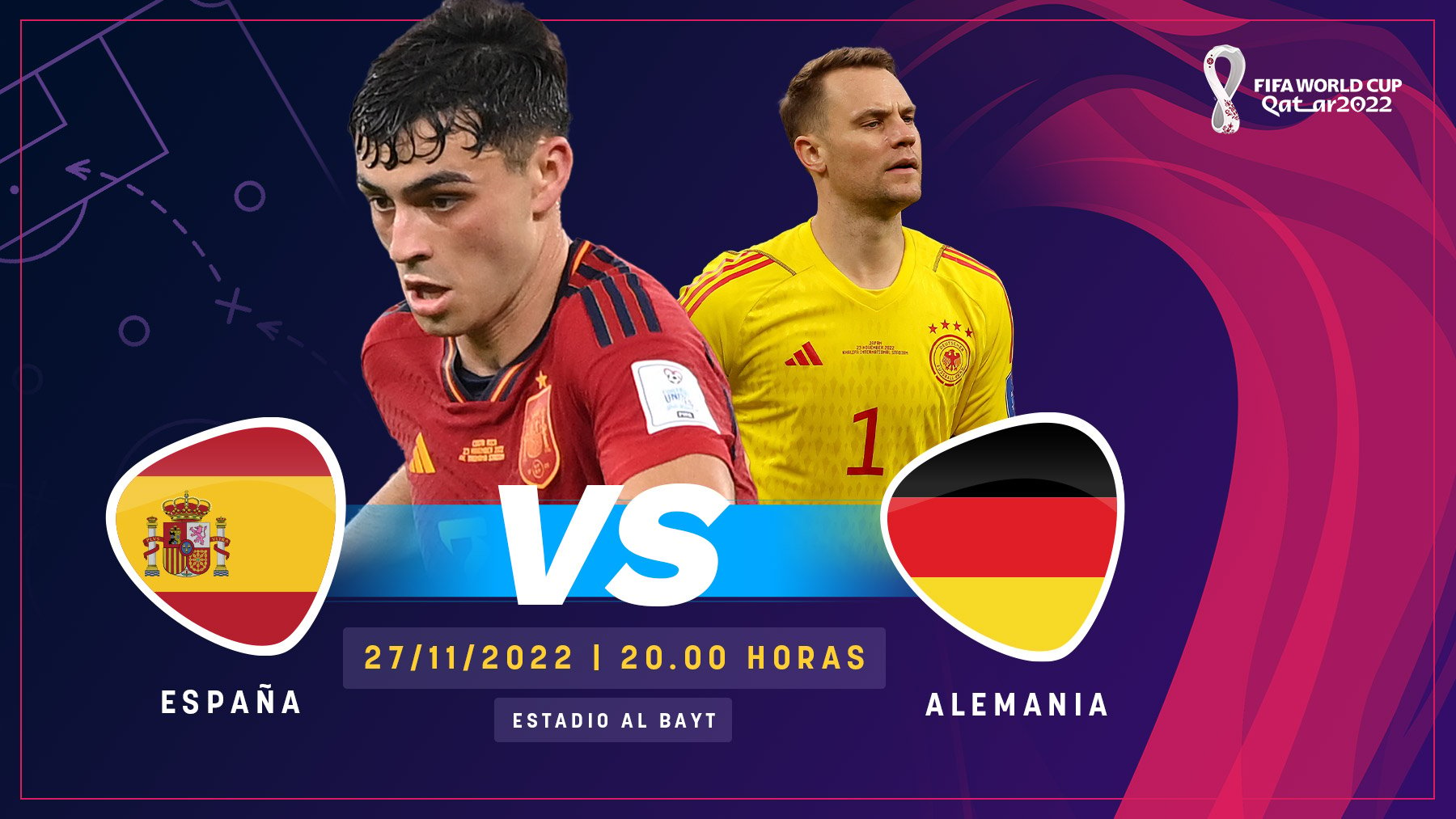 España se mide a Alemania en la fase de grupos del Mundial.