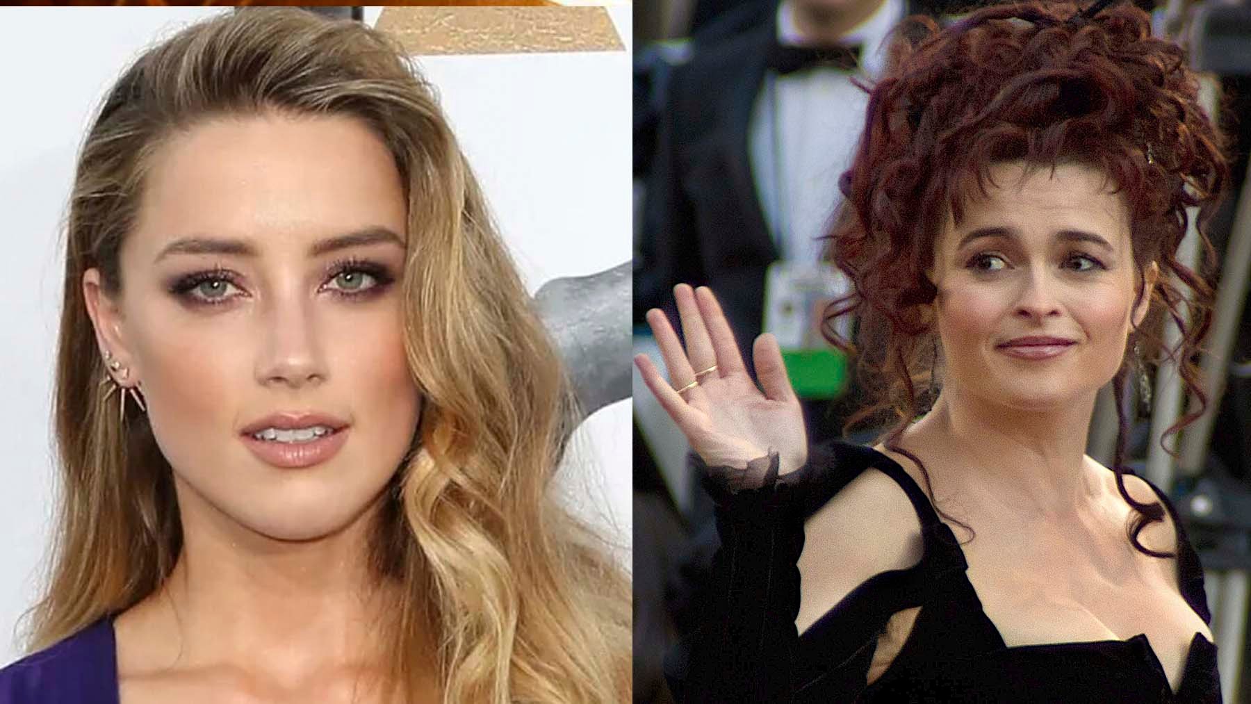 Amber Heard (izq) ha sido criticada duramente por Helena Bonham Carter (dcha)
