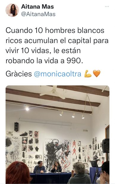 Mónica Oltra reaparece en un acto público en Valencia en el que la acompañaron otros 2 imputados