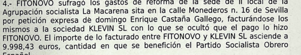 La Fiscalía cree que la trama corrupta de Fitonovo pagó la reforma de la sede del PSOE en Sevilla