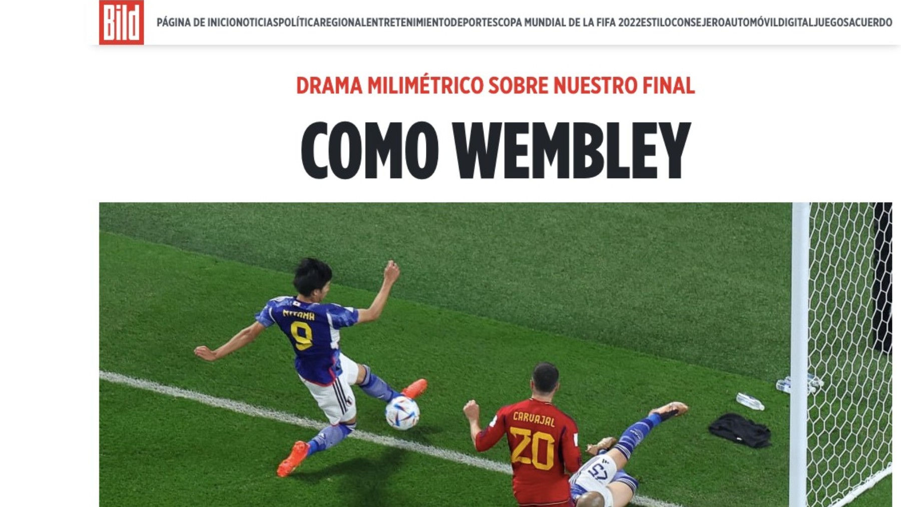 Prensa alemana sobre el partido de España (Bild)