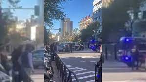 Llega sobre incendiario a la embajada de EEUU en Madrid