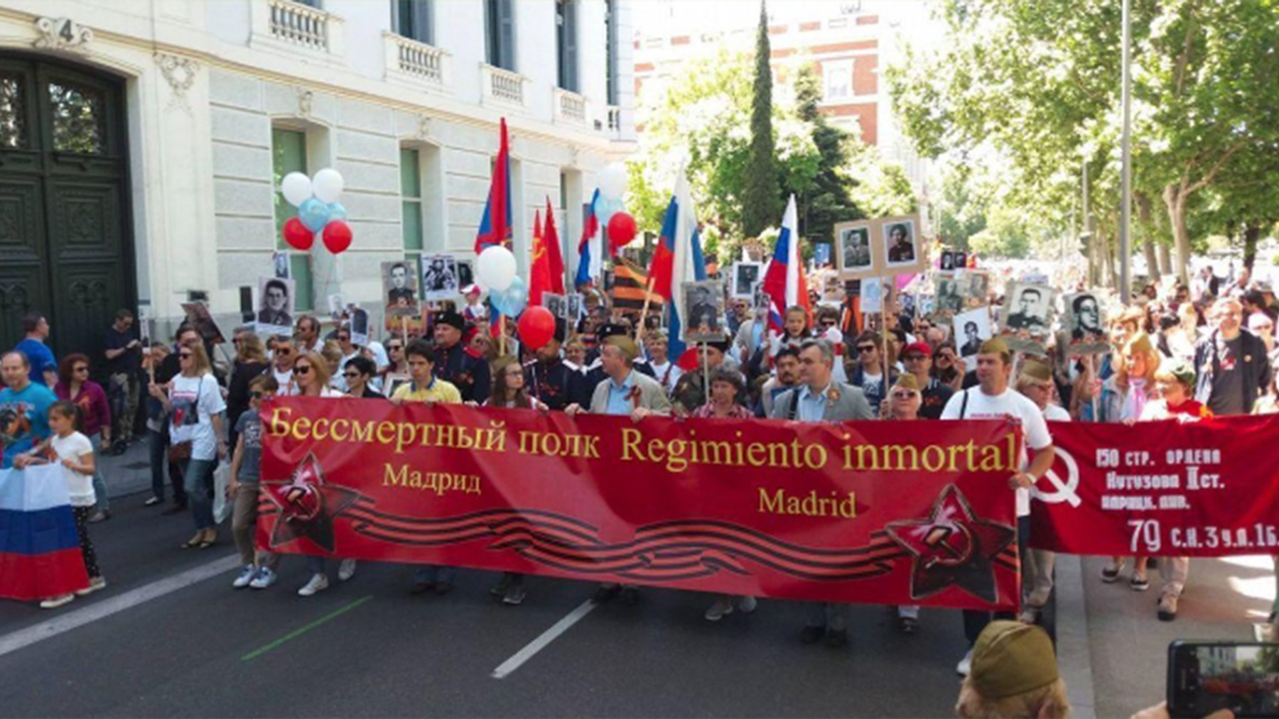 Manifestación prorrusa en mayo en Madrid.