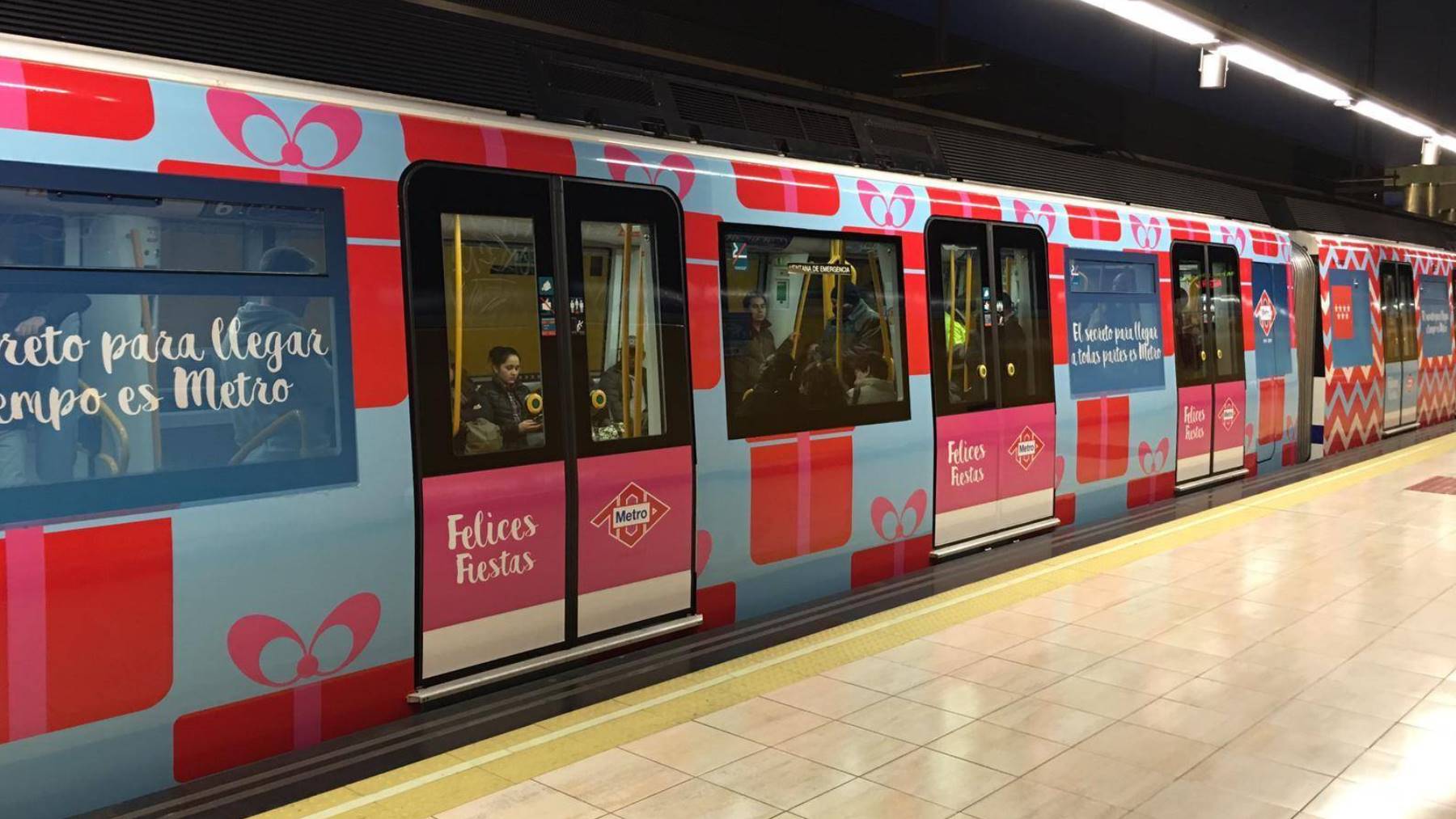 Llega el tren de la Navidad a Madrid: horarios y en qué línea de Metro se puede coger