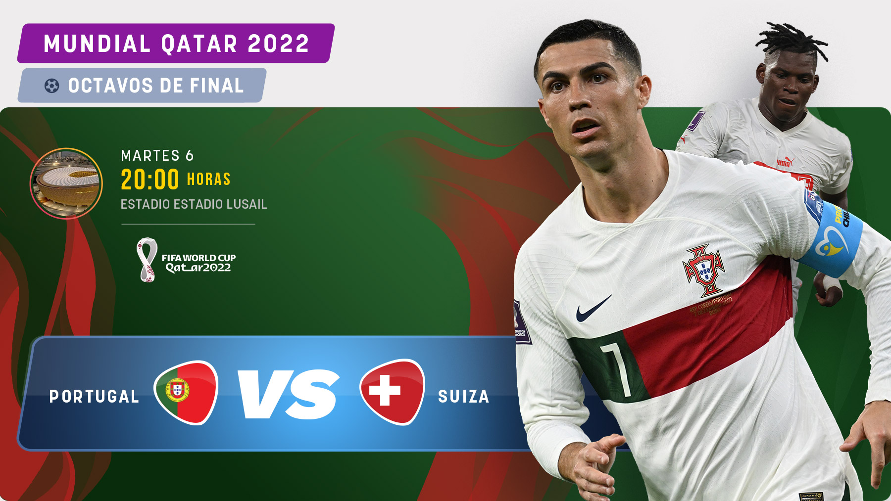 Portugal-Suiza: final para Cristiano