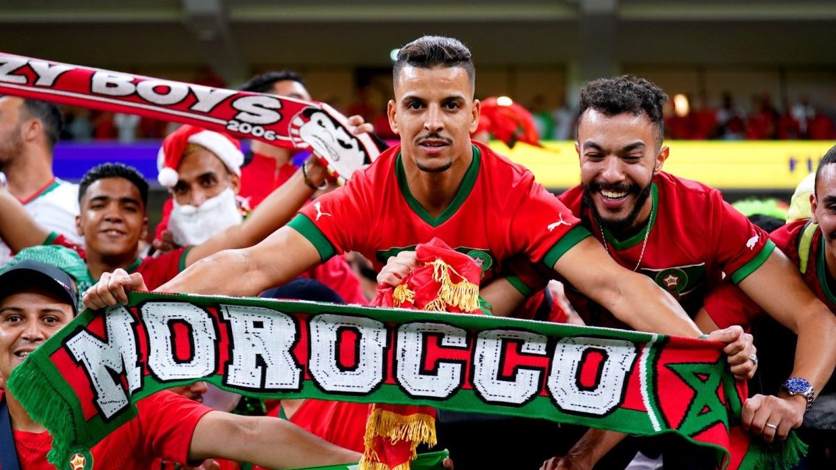 Aficionados de Marruecos en Qatar.Aficionados de Marruecos en Qatar.