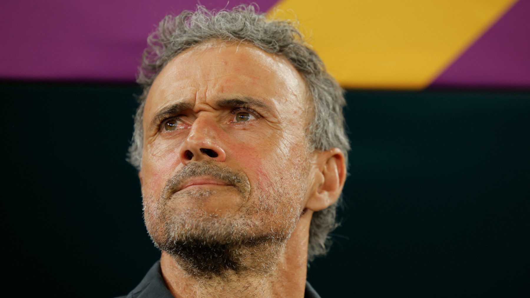 Luis Enrique, durante un partido de España. (AFP)