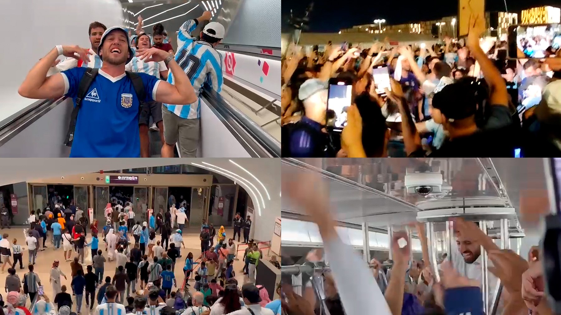 Del metro al estadio: OKDIARIO se cuela en la locura de la afición argentina antes de la semifinal.