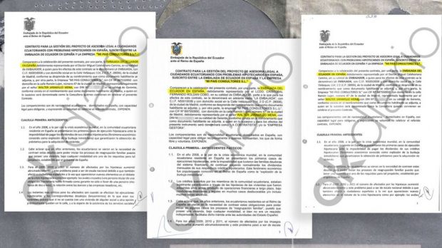 Contratos entre la Embajada de Ecuador en España y Mi País Consultores SL.