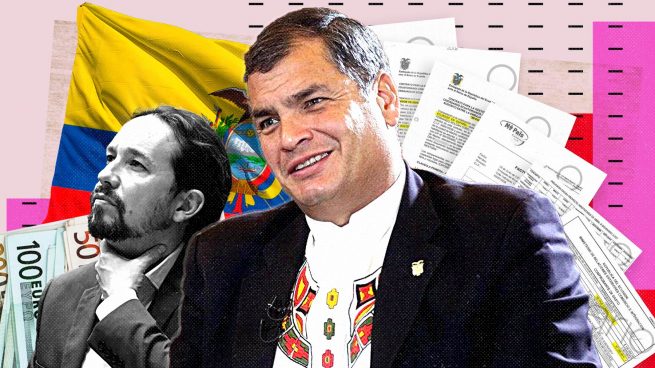 El ex presidente de Ecuador Rafael Correa y Pablo Iglesias.