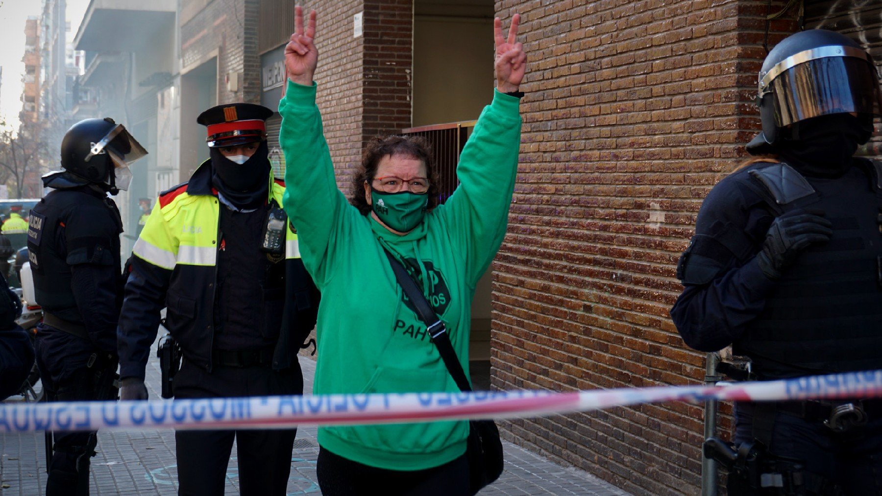 Activista de la PAH en Barcelona. (Foto: PAH)
