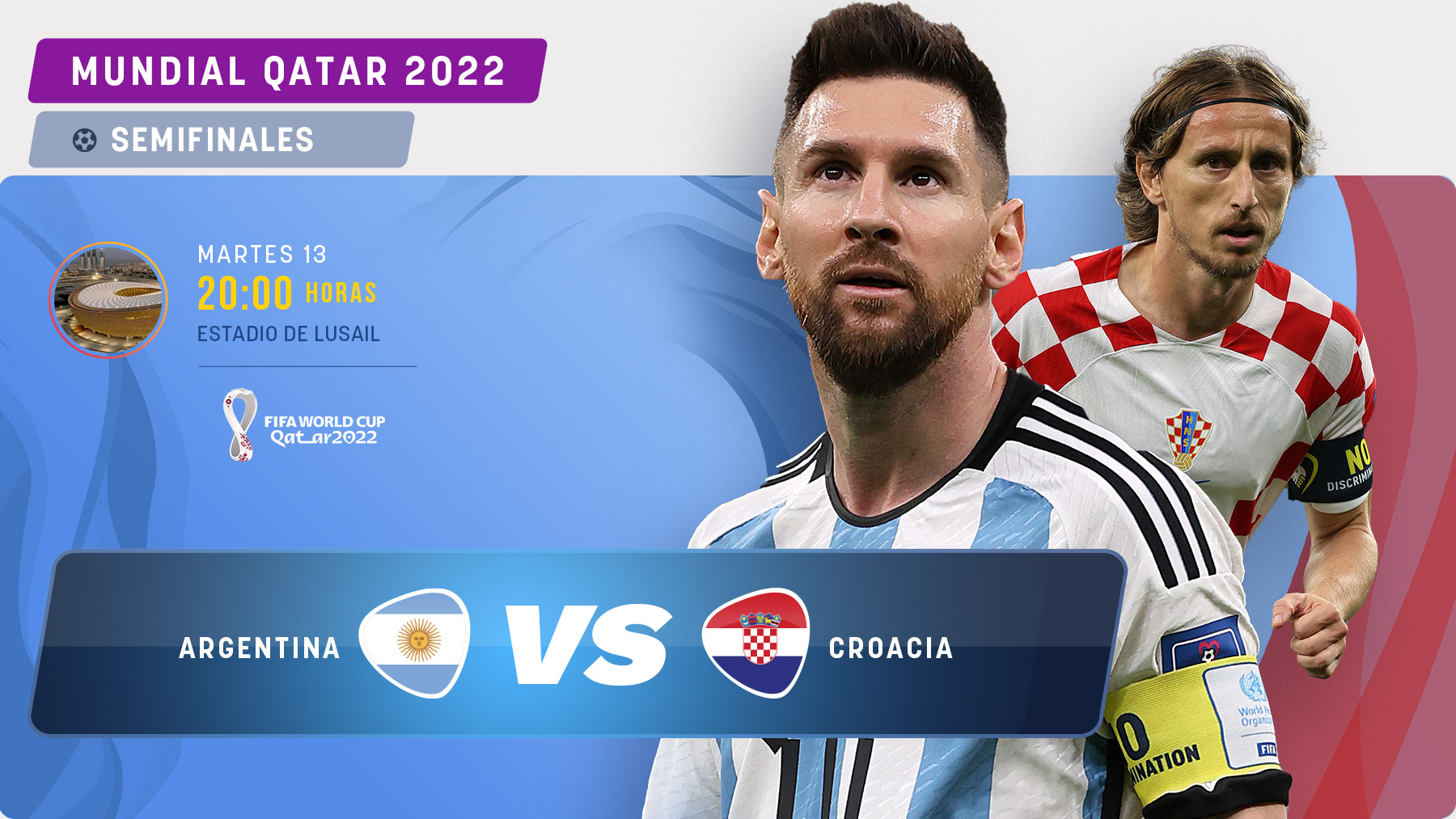 Argentina y Croacia se miden en semifinales del Mundial.