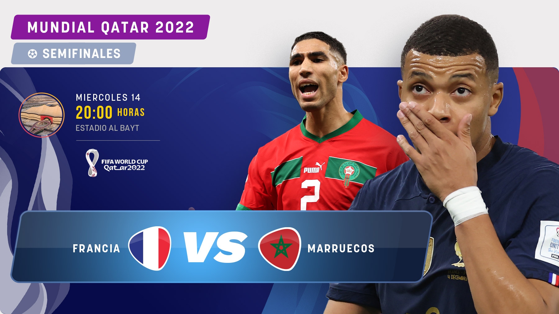 Francia y Marruecos juegan las semifinales del Mundial.